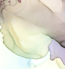 Alcohol Ink Texture. Art Light Elegant Wall. Silk