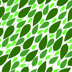 pattern leaves in shades of green
