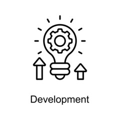 Development vector outline icon for web isolated on white background EPS 10 file