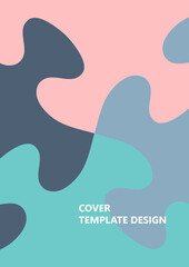 Bright color puzzle, puzzle with place for text. The idea of unity, teamwork. Vector