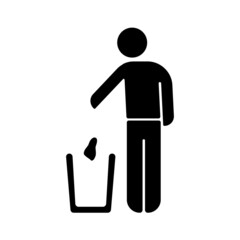 Trash icon. Rubbish icon vector illustration
