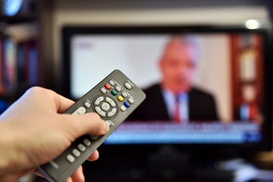 Remote controller with TV screen and news chanel.