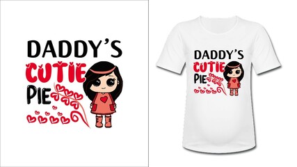 Valentine's Day Father and Daughter T-Shirt Design