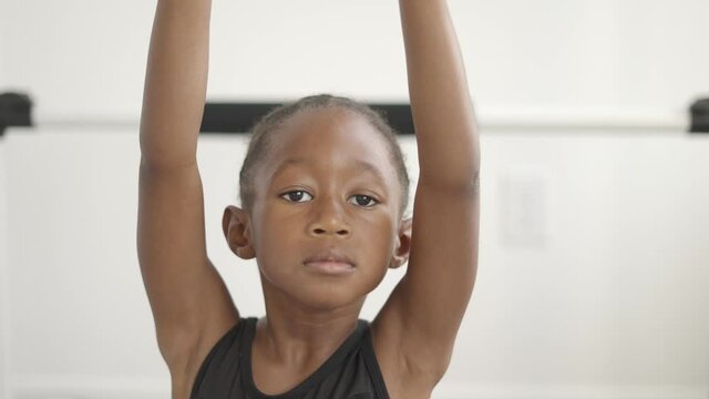 Black Girl Practicing Ballet