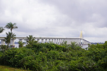 Fototapeta na wymiar Bridge Rio Negro, Manaus - Iranduba, Amazonas, Brazil 