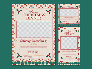 Christmas Dinner Flyer template