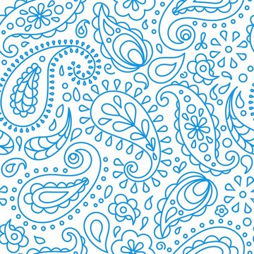 Seamless pattern based on ornament paisley Bandana print. Vector background. 
Paisley. Traditional ethnic pattern