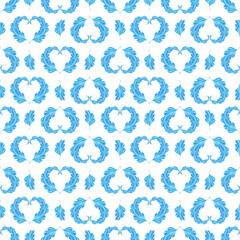 Watercolor set of seamless patterns with stylized acanthus leaves