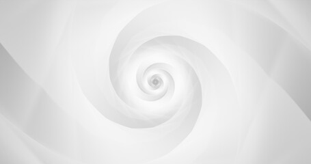 Abstract bright white and gray tunnels or wormholes. 3d rendering.