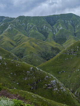 Rolling hills and mountain on Outeniqua in George South Africa