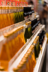 very colorful item boat bottle and balls