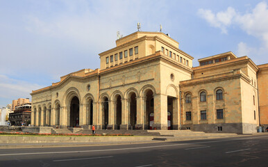 Fototapeta na wymiar Historical museum at Republic Square in Yerevan, Armenia 