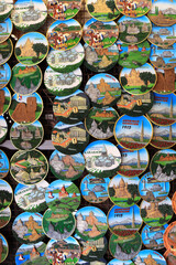 Souvenir magnets for sale in Yerevan