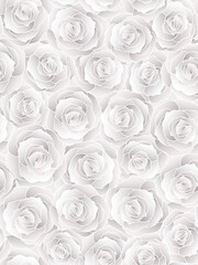 seamless floral background with grey and white roses