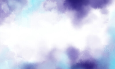 abstract watercolor paint of purple gradation. hand drawn brush painting artwork as liquid background texture illustration for copy space.