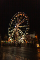 ferris wheel at night in Galway
