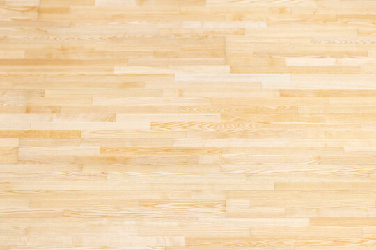 Wooden floor futsal, handball, volleyball, basketball, badminton court. Grunge wood pattern texture background, wooden parquet background texture