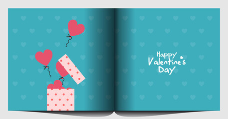 Valentine's Day! February 14. Happy valentine day background. Romantic background. Simple modern greeting cards.