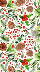 Christmass seamless pattern.Beautiful christmas doodles seamless pattern - hand drawn and detailed, great for christmas textiles, banners, wrappers, wallpapers - vector surface design