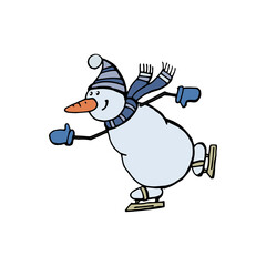 snowman on skates