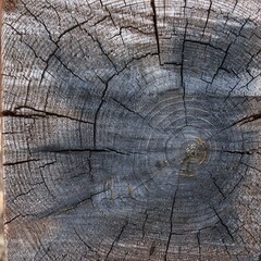 Digital Background Image of an Old Growth of a Tree turned into a Fence Post