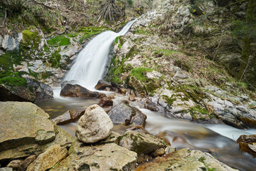 Breathtaking view of a waterfall in the Black Forest in Germany