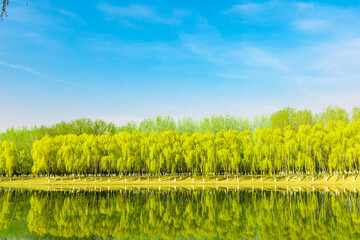 Naklejka premium China Beijing Yanqi lake beautiful view KEMPINSKI HOTELS