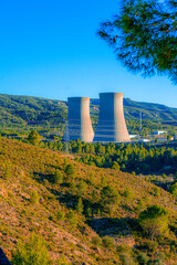 Cofrentes nuclear power plant surrounded by wild nature