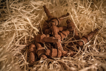 Tools figures made of chocolate is very popular thing to buy at Lviv, Ukraine.