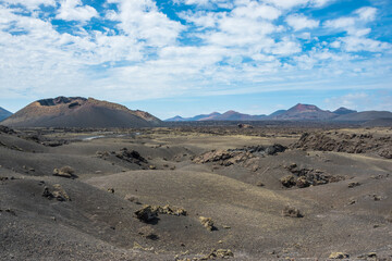 View of Timanfaya National Park - Lanzarote, Canary Islands, Spain