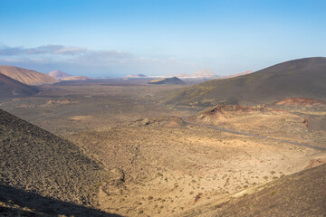 View of Timanfaya National Park - Lanzarote, Canary Islands, Spain