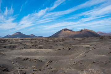Fototapeta na wymiar View of El Cuervo Volcano - Lanzarote, Canary Islands, Spain