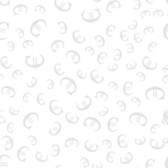 Euro sign seamless pattern, isolated on white background. Ornament can be used for gift wrapping paper, pattern fills, web page background, surface textures and fabrics.