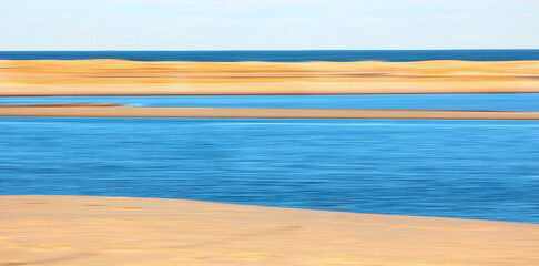 Outer Beach Panorama Abstract at Chatham, Cape Cod