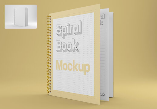 Portrait Spiral Book Mockup