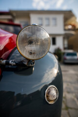 Turn signal and headlight of a retro car