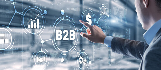 B2B Business Technology Marketing Company Commerce concept. Business to Business