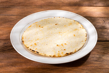 Colombian arepa - Traditional colombian food. Delicious breakfast