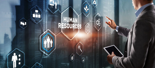 Fototapeta na wymiar Modern Human Resources Hiring Job Occupation Concept. Business Technology