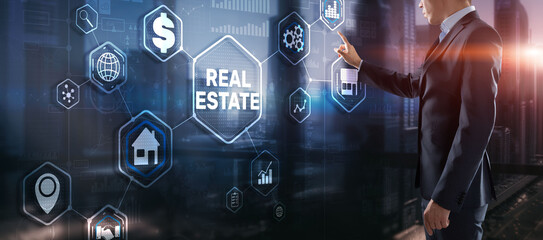 Fototapeta na wymiar Real estate concept. Buying real estate for business or life