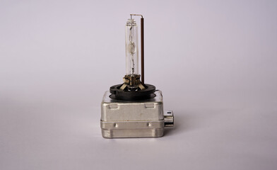 This is a xenon bulb that is used in motor cars. It is also know as HID (High Intensity Discharge) bulbs. They are much brighter than your Halogen bulbs. 