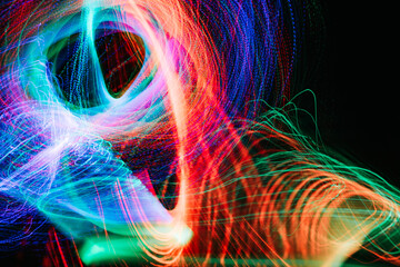 Abstract lightpainting movement design background