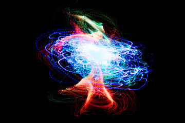 Abstract lightpainting movement design background
