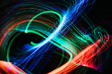 Abstract lightpainting movement design background