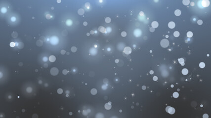 Blue Winter Illustration. Glowing Particles background with twinkle stars