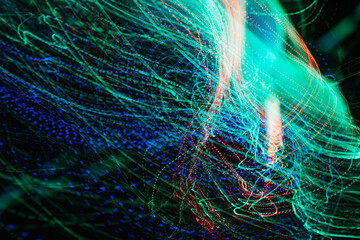 Abstract lightpainting movement design background