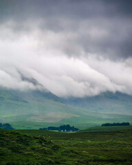 clouds over the mountain