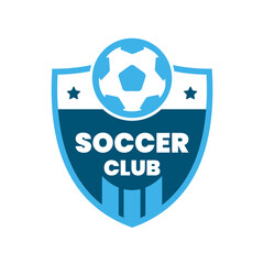 creative soccer club logo for football club vector
