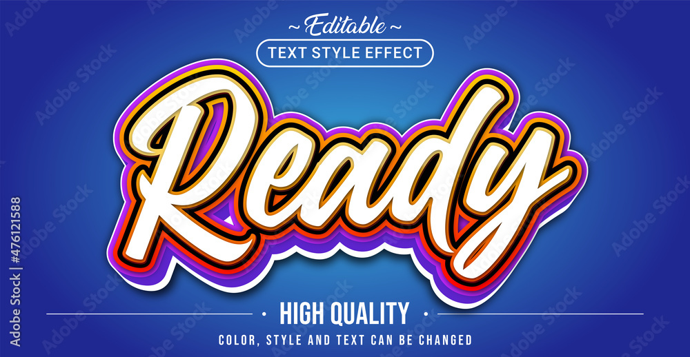 Leinwandbilder Editable text style effect - Ready text style theme.