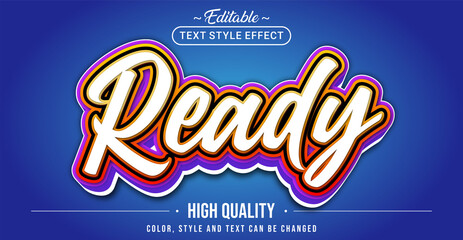 Editable text style effect - Ready text style theme.